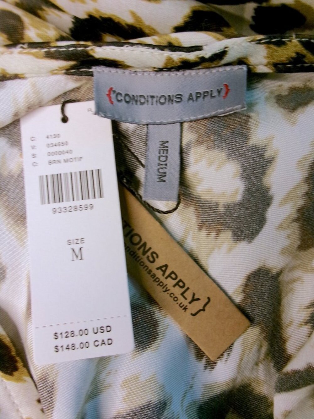 Anthropologie Conditions Apply Leopard Viscose Maxi Dress Medium NWT - Picture 3 of 7